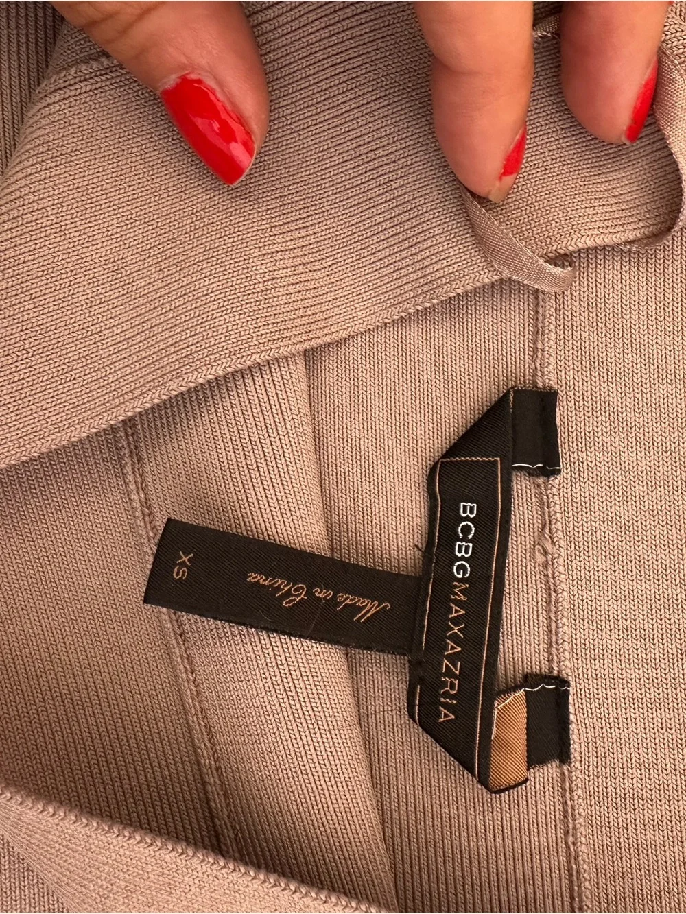 BCBGMaxAzria Cinder color Power Skirt